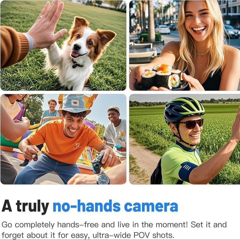 EVOMI 128GB FHD 1080P Mini Body Camera, Wearableaction Body Cam, Magnetic Thumb Size Handsfree Recording Body Worn Camera,Premiumportable Camcorder Mount Anywhere for Worktravel, Pet Walking (Black)